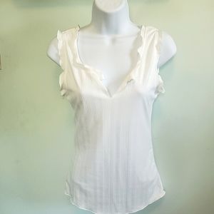 Wonderly Ribbed Flutter Peasant Tank